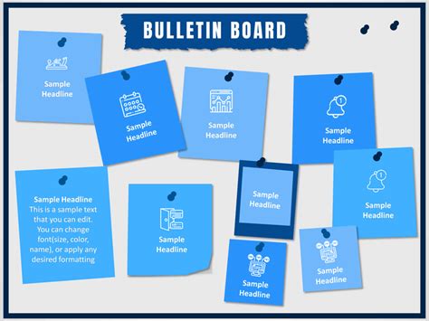 Bulletin Board Powerpoint Template Ppt Slides