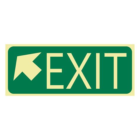 Exit Sign Exit Arrow Top Left Discount Safety Signs New Zealand