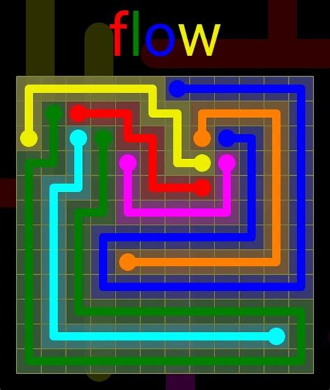 The Flow Game Is Shown With Different Colors And Lines On It S Side As