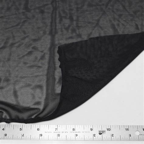 Black Stretch Power Mesh Fabric By The Yard Soft Sheer Drape Etsy