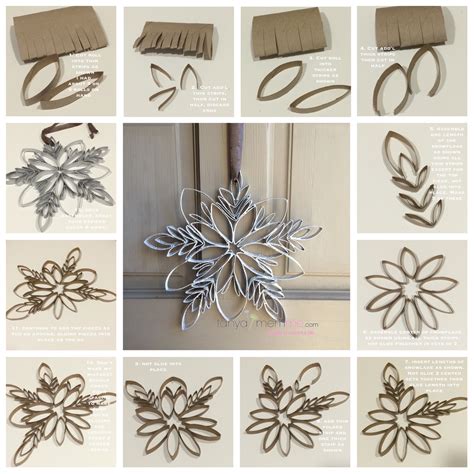 make a snowflake from toilet paper rolls so easy and only takes about 30min once you … rotoli