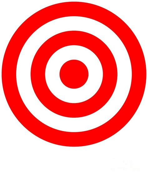 Bullseye Target Red White Shooting Rings Digital Art By Phoxy Design