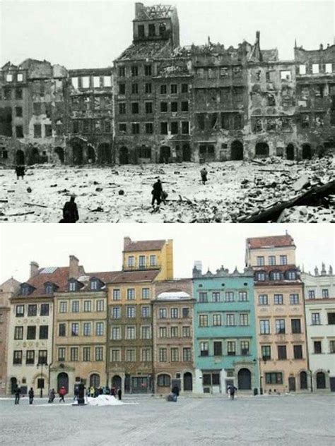Then And Now Warsaw Houses Restored After World War Ii Ww2 Historybook