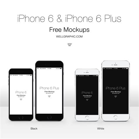 Free Download Apple Iphone 6 And Iphone 6 Plus Mockup Psd By