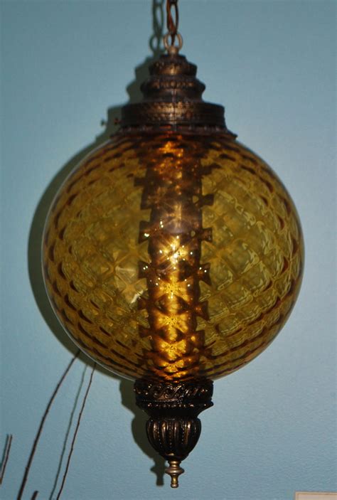 Treasured Vintage & Prop Rental vintage gold pendant light | Gold