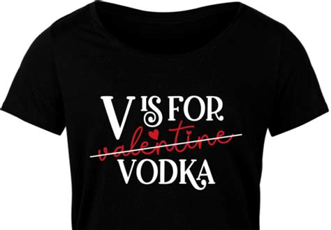 V is for valentine vodka, funny valentines day - free svg file for