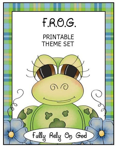 Frog Fully Rely On God Printable Theme Set Creative Ladies
