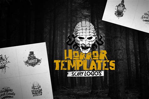 Horror Logo Templates Creative Photoshop Templates ~ Creative Market