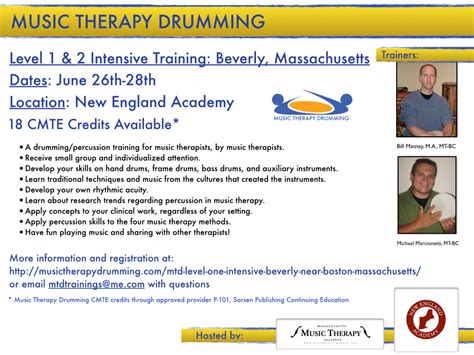 Mtd Level 1 And 2 Intensive Beverly Massachusetts Near Boston Music