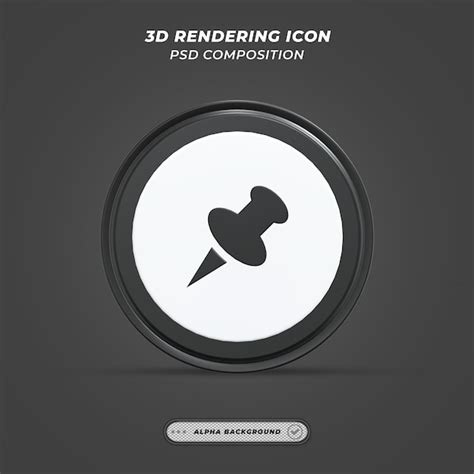 Premium Psd Pin Icon In 3d Rendering