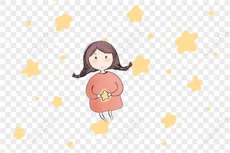 girl picking stars png image and clipart image for free download lovepik 401356538