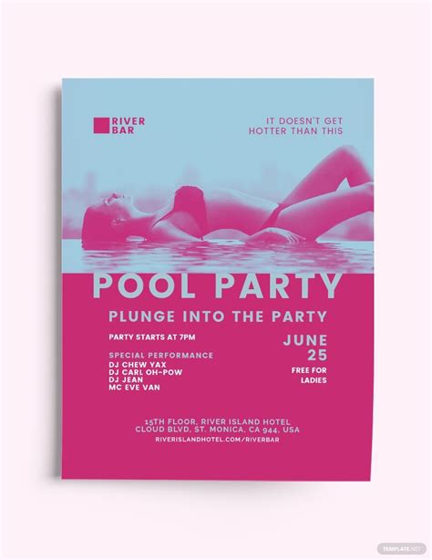 Sexy Pool Party Flyer Template Free Pdf Word Psd Indesign Hot Sex Picture