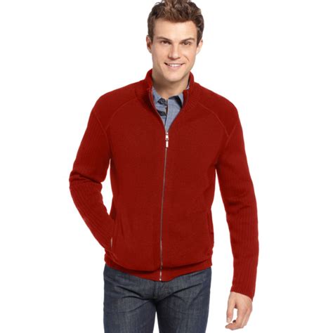 Red Cardigan Sweaters For Men Mens Sweaters Turtleneck Cardigan