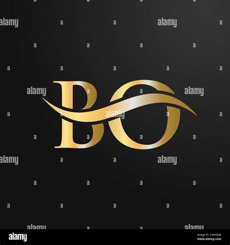 Letter Bo Logo Sign Design Template Bo B O Letter Logo Modern Flat