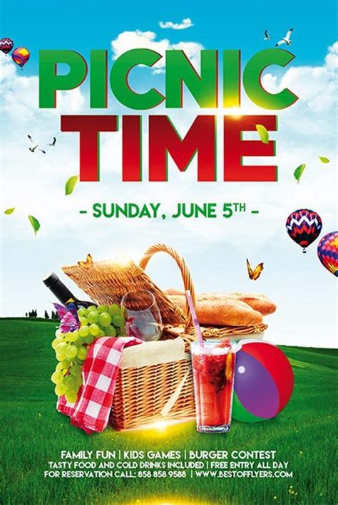 Picnic Time Free Poster Template Picnic Time