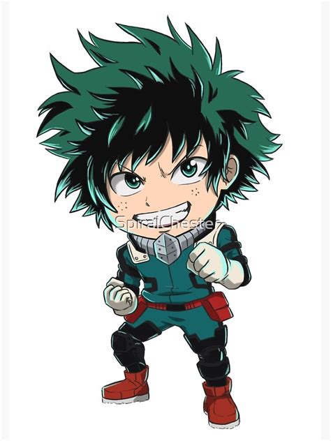 My Hero Academia Chibi Deku Poster For Sale By Spiralchester Redbubble