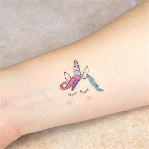 Unicorn Temporary Tattoos By Pink And Turquoise
