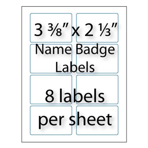 Name Badge Labels 3 38 X 2 13 Avery 5395 Compatible Stik2it