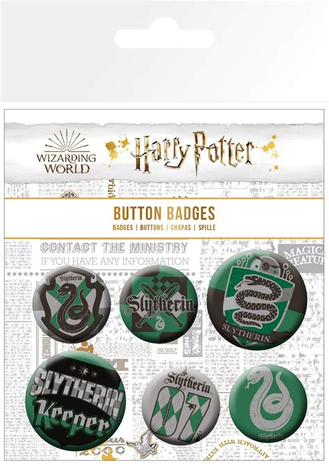 Harry Potter Slytherin Badge 6 Pack — Poster Plus