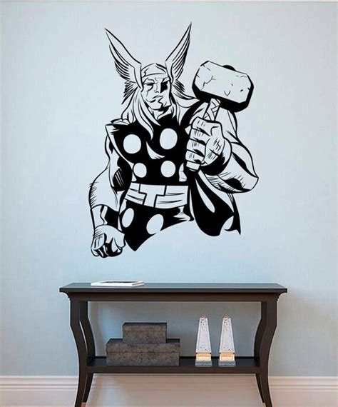 Thor Wall Decal Thor Avenger Vinyl Sticker By Kellywallstickers