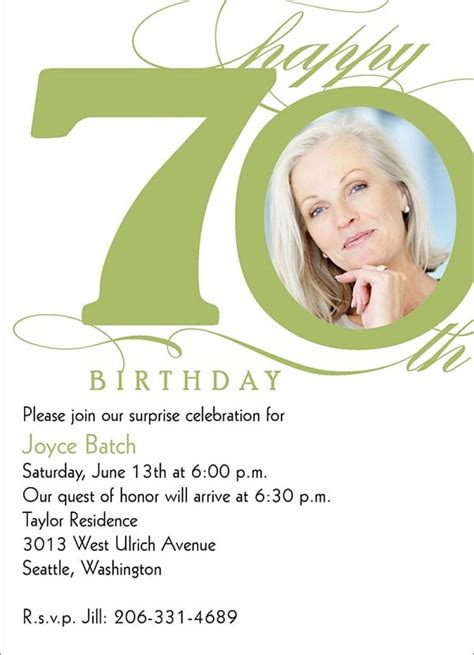 All of these invitations templates are in high resolution so you can print it in 4x6 (a6) or 5x7(a7) paper size. 70th Birthday Party Invitations Ideas for Him - Bagvania ...