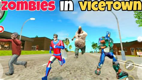 Rope Hero Vice Town Game Zombies Come Out In City Rope Hero Game