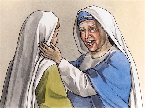 FreeBibleimages :: Mary visits Elizabeth :: Mary goes to visit ...