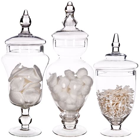 Palais Glassware Clear Glass Apothecary Jars Wedding Candy Buffet