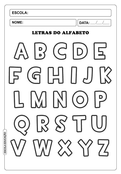 Desenho Das Letras Do Alfabeto