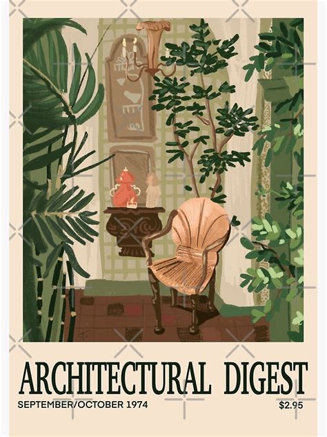 Inspired In Architectural Digest Vintage Cover Poster For Sale By