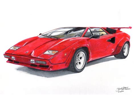 Original Drawing Lamborghini Countach By Baes Gerald Catawiki