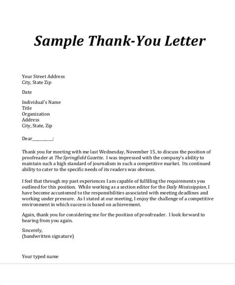 25 Awesome Thank You Letter Format Business Formal