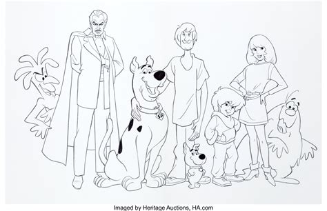 The 13 Ghosts Of Scooby Doo Publicity Animation Drawing Lot 95546
