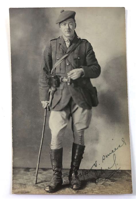 Ww1 Original Postcard Photograph Of A Scottish Officer