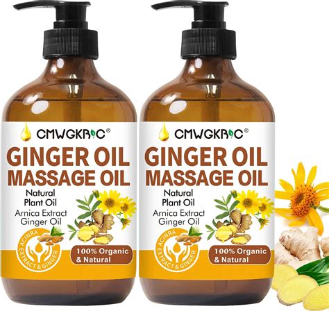 2 pack ginger oil lymphatic drainage massage belly drainage ginger oil warming tired
