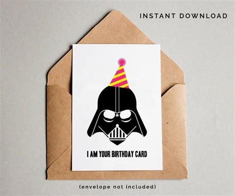 20 Star Wars Birthday Card Printable Graphic Design Candacefaber