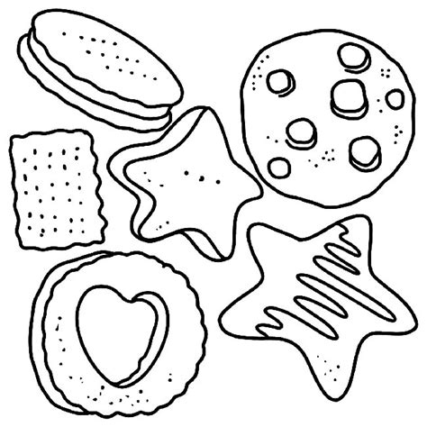 Desenhos De Biscoitos Para Imprimir E Colorir Pintar