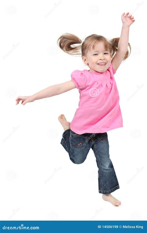 Little Girl Jumping Stock Photo Image Of Cute Jump 14506198