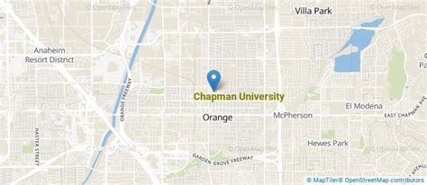 Chapman University Campus Map Campus Map