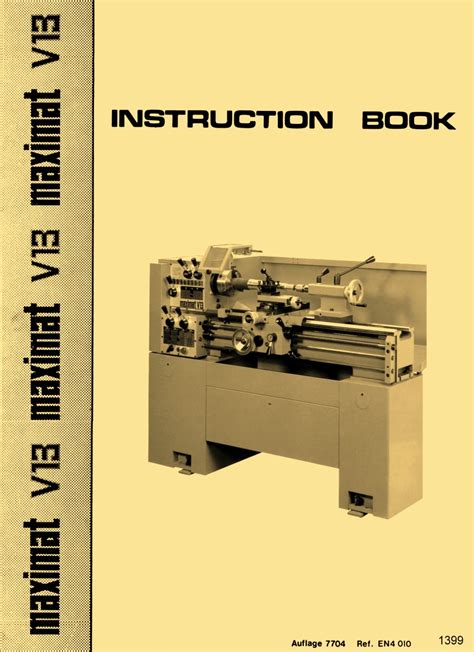 EMCO Maximat V13 Metal Lathe Operator Instruction Wiring Diagrams