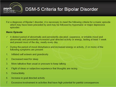 How To Diagnose Mania Bipolar Disorder Clinical Interview