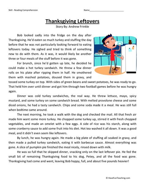 Best Free Printable Reading Comprehension Worksheets 5th Grade