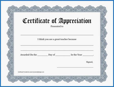 020 Certificate Of Appreciation Template Word Free Ideas In Blank