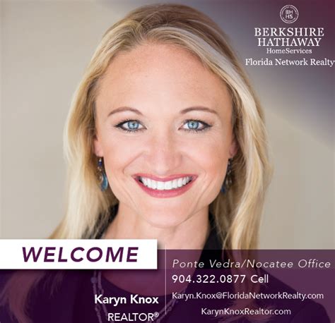 Berkshire Hathaway Homeservices Florida Network Realty Welcomes Karyn Knox Real Estate