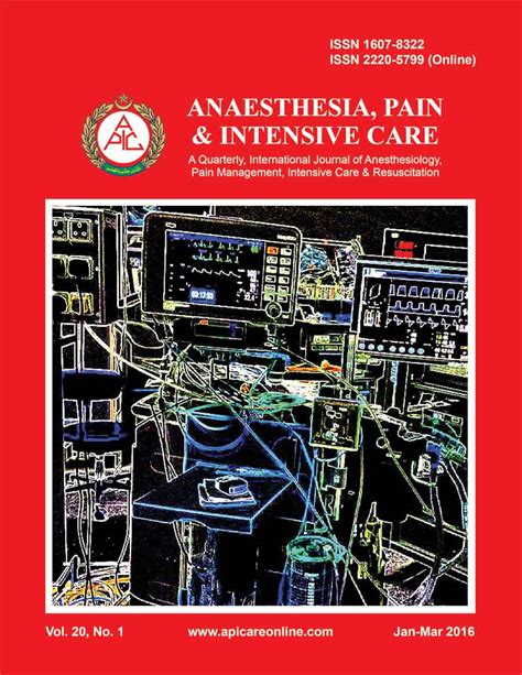 Table Of Contents Page 20160101 Anaesthesia Pain And Intensive Care