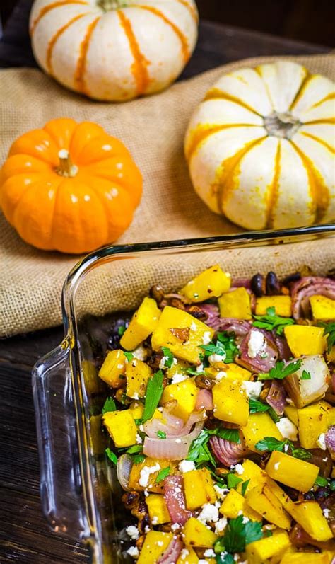 Oven Roasted Pumpkin With Feta And Pistachio Vegetarian Side Dish Recipe