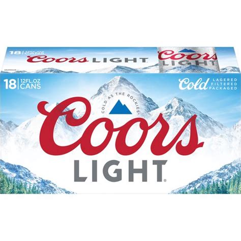 Coors Light Beer Cans Pack Of 18