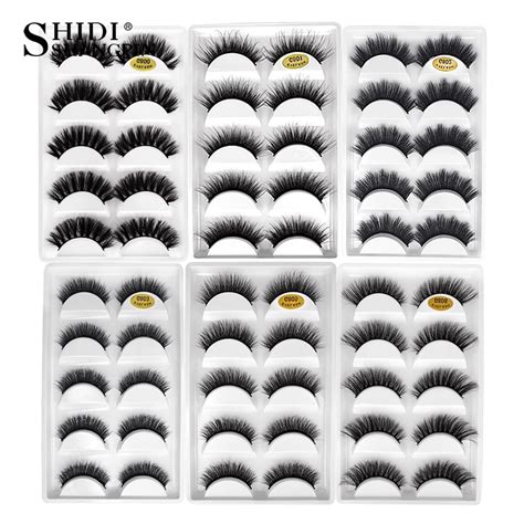 Shidishangpin 5 Pairs G Styles 50 Boxes Natural Long False Eyelashes