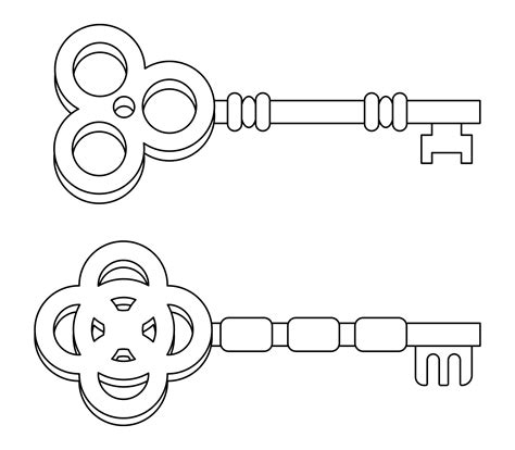 7 Best Images Of Printable Picture Of A Key Key Outline Clip Art