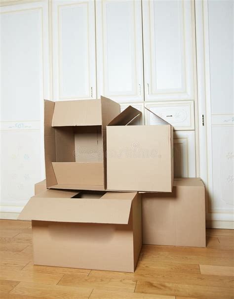 Moving Boxes Cardboard Box Stock Photo Image Of High Lifestyle